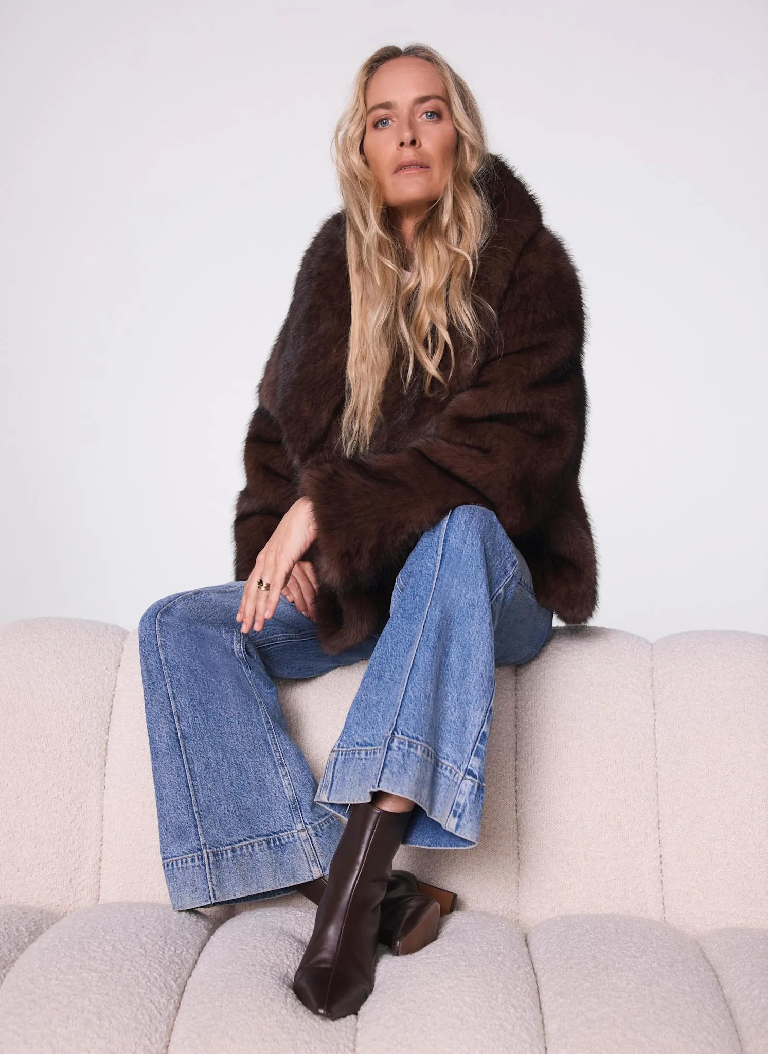 Brown Faux Fur Jacket sold by Mint Velvet product image thumbnail 2