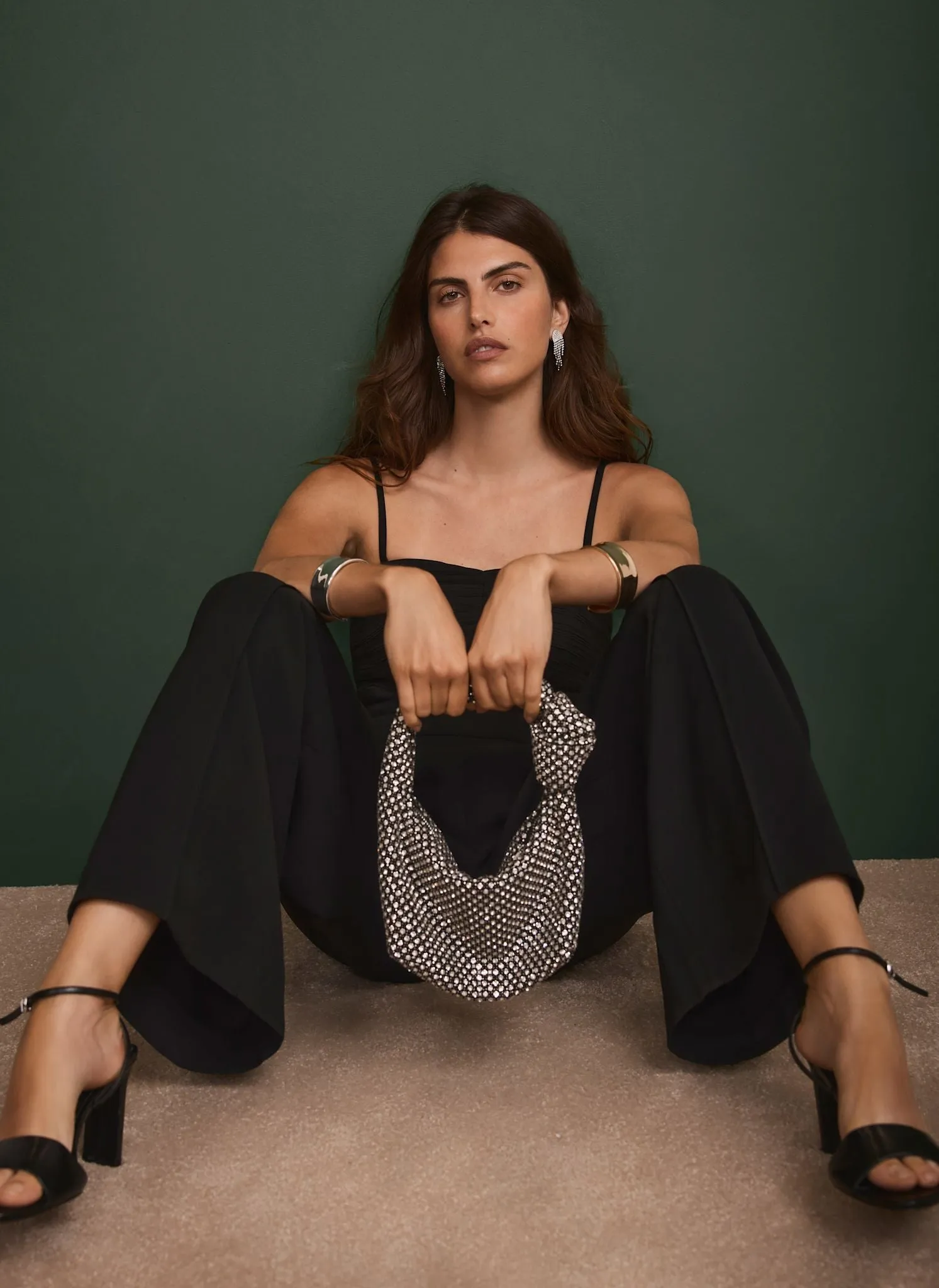 Black Pleated Bandeau Jumpsuit sold by Mint Velvet product image thumbnail 3