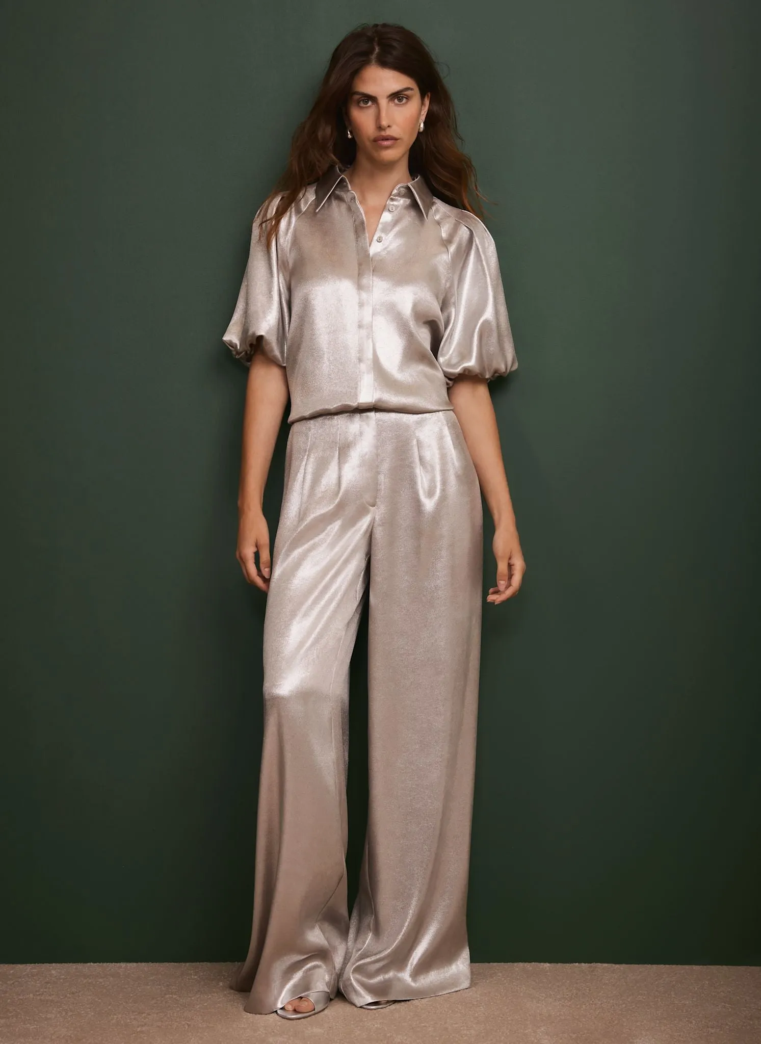 Metallic Wide Leg Trousers sold by Mint Velvet product image thumbnail 2