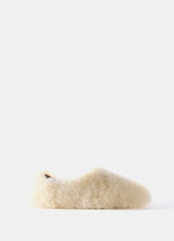 Cream Sheepskin Slippers sold by Mint Velvet