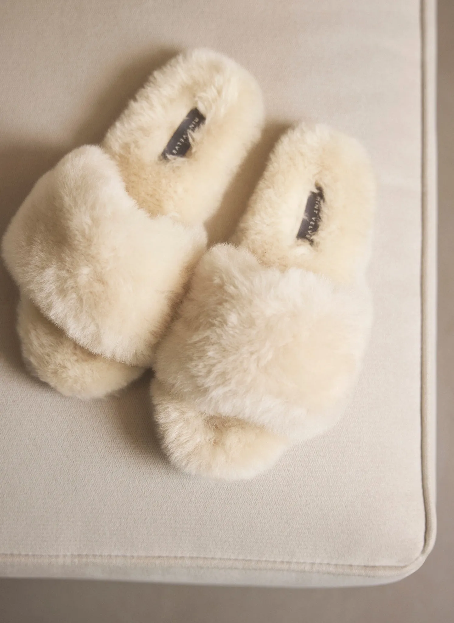 Cream Sheepskin Mule Slippers sold by Mint Velvet product image thumbnail 2