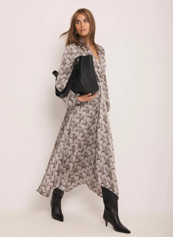 Neutral Geo Print Midi Dress sold by Mint Velvet