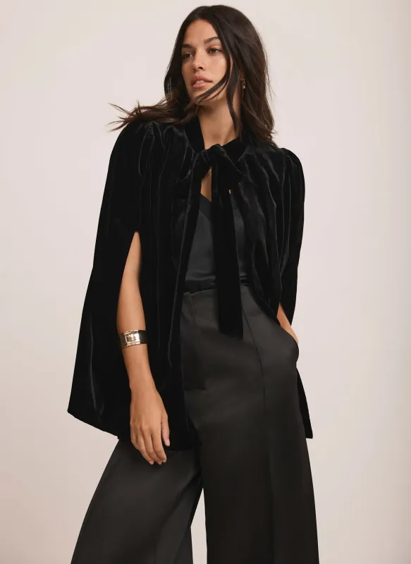 Black Velvet Cape sold by Mint Velvet
