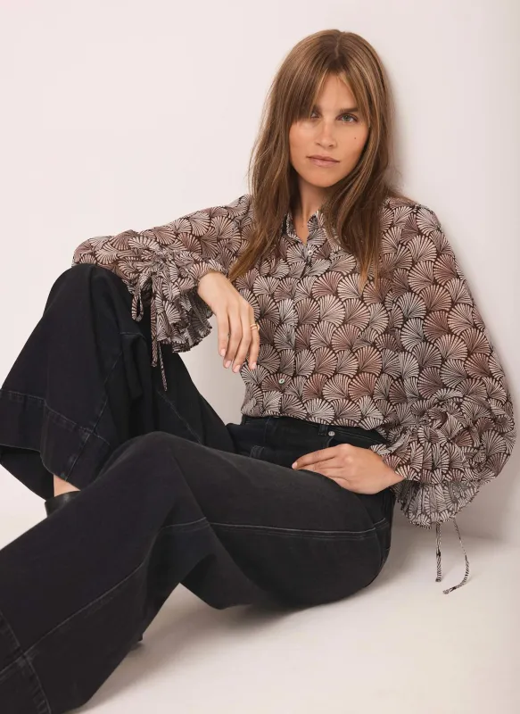 Neutral Geo Print Shirt sold by Mint Velvet