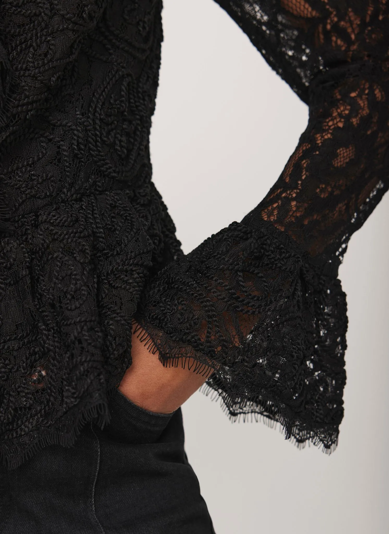 Black Lace Embroidered Blouse sold by Mint Velvet product image thumbnail 5