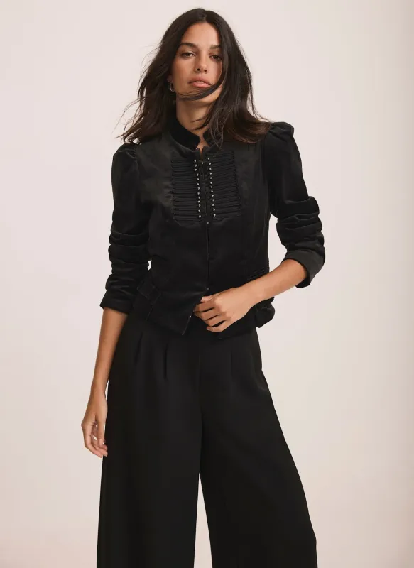 Black Velvet Military Jacket sold by Mint Velvet