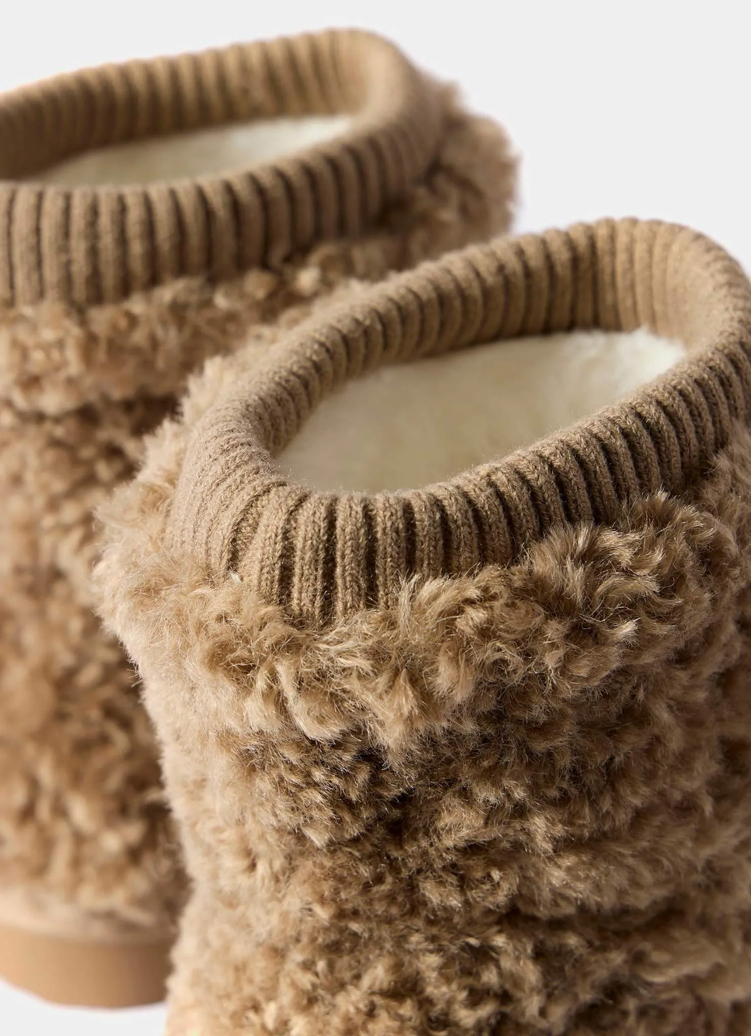 Neutral Borg Slipper Boots sold by Mint Velvet product image thumbnail 5