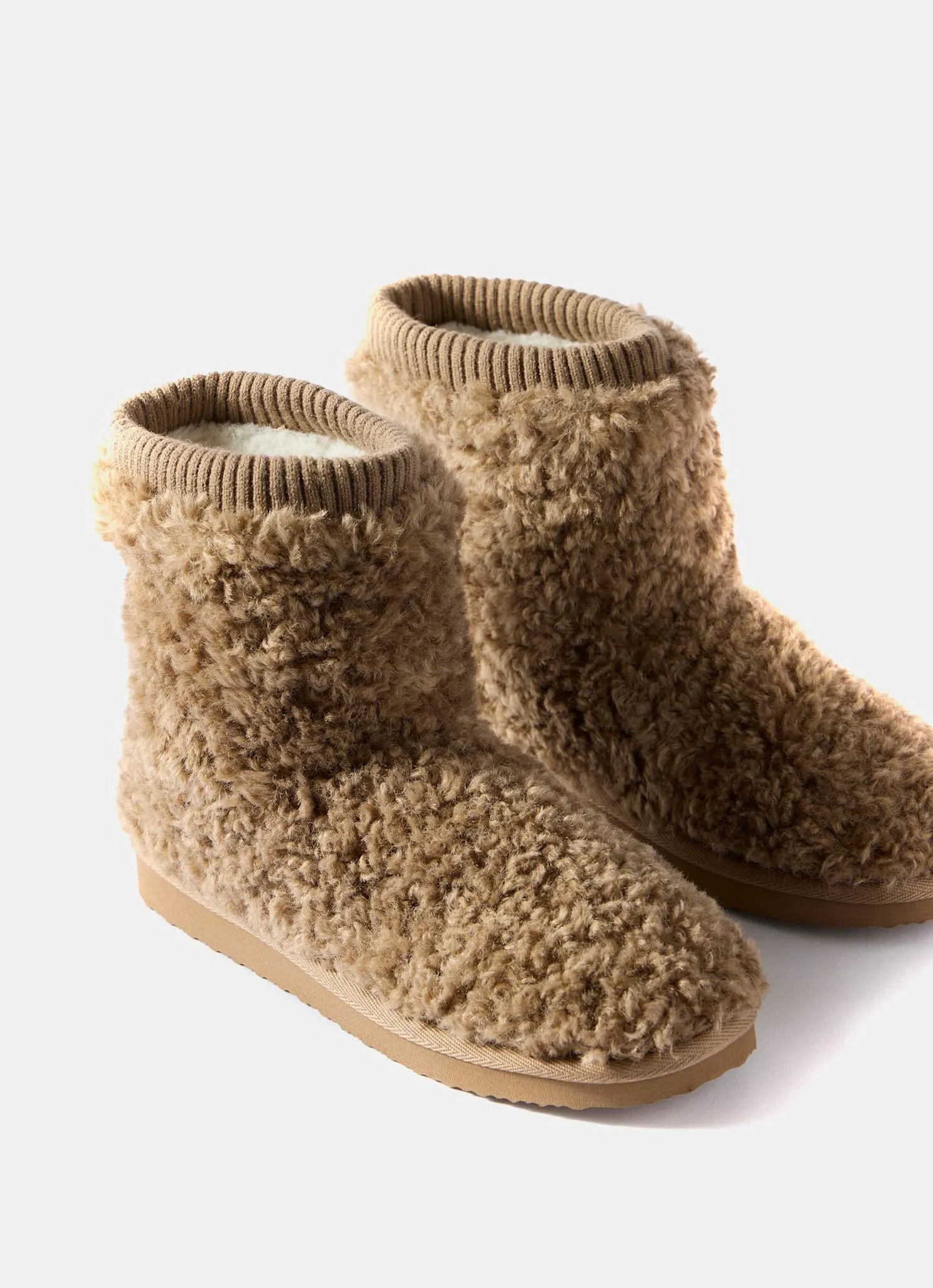 Neutral Borg Slipper Boots sold by Mint Velvet product image thumbnail 3