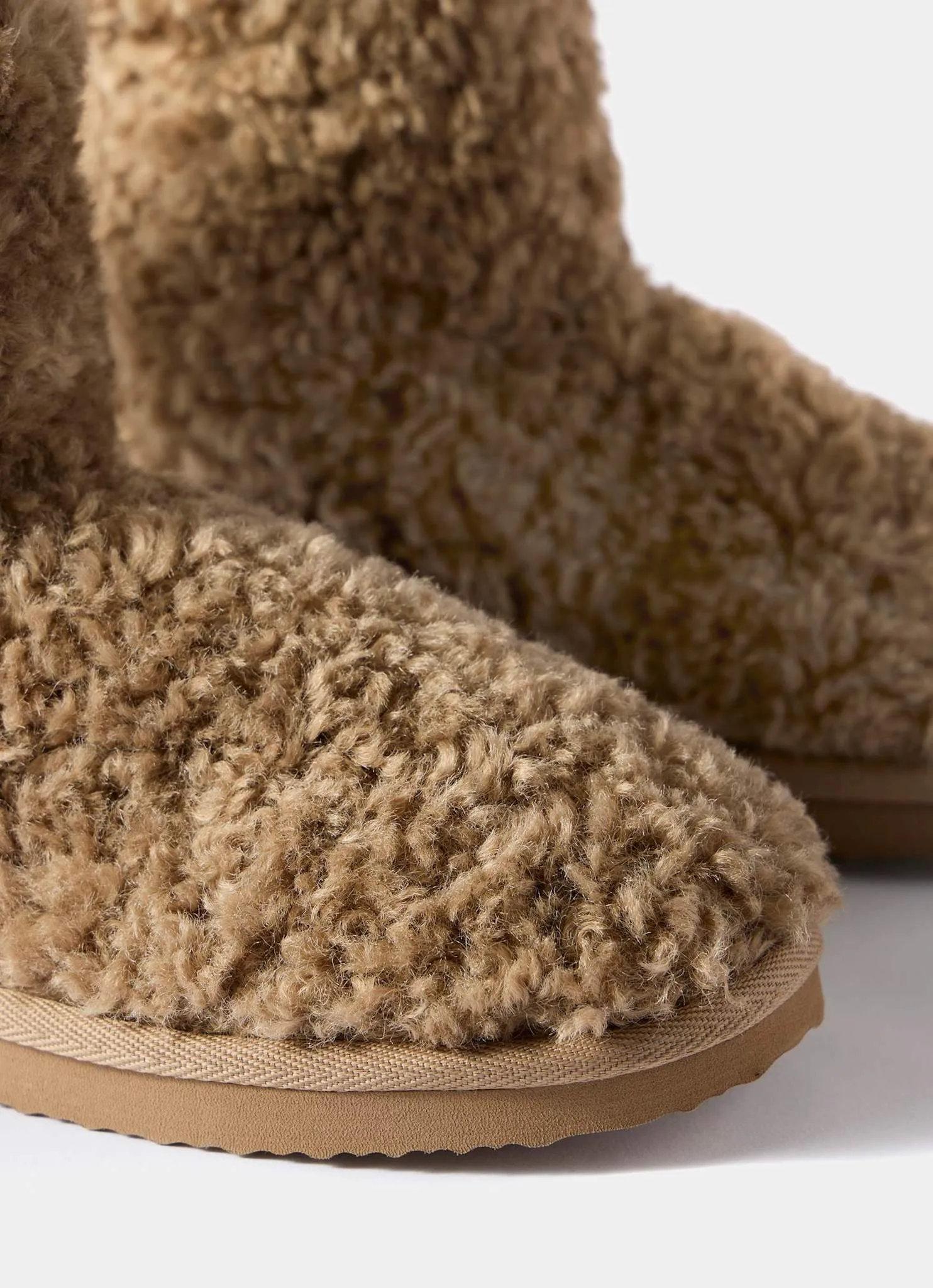 Neutral Borg Slipper Boots sold by Mint Velvet product image thumbnail 4