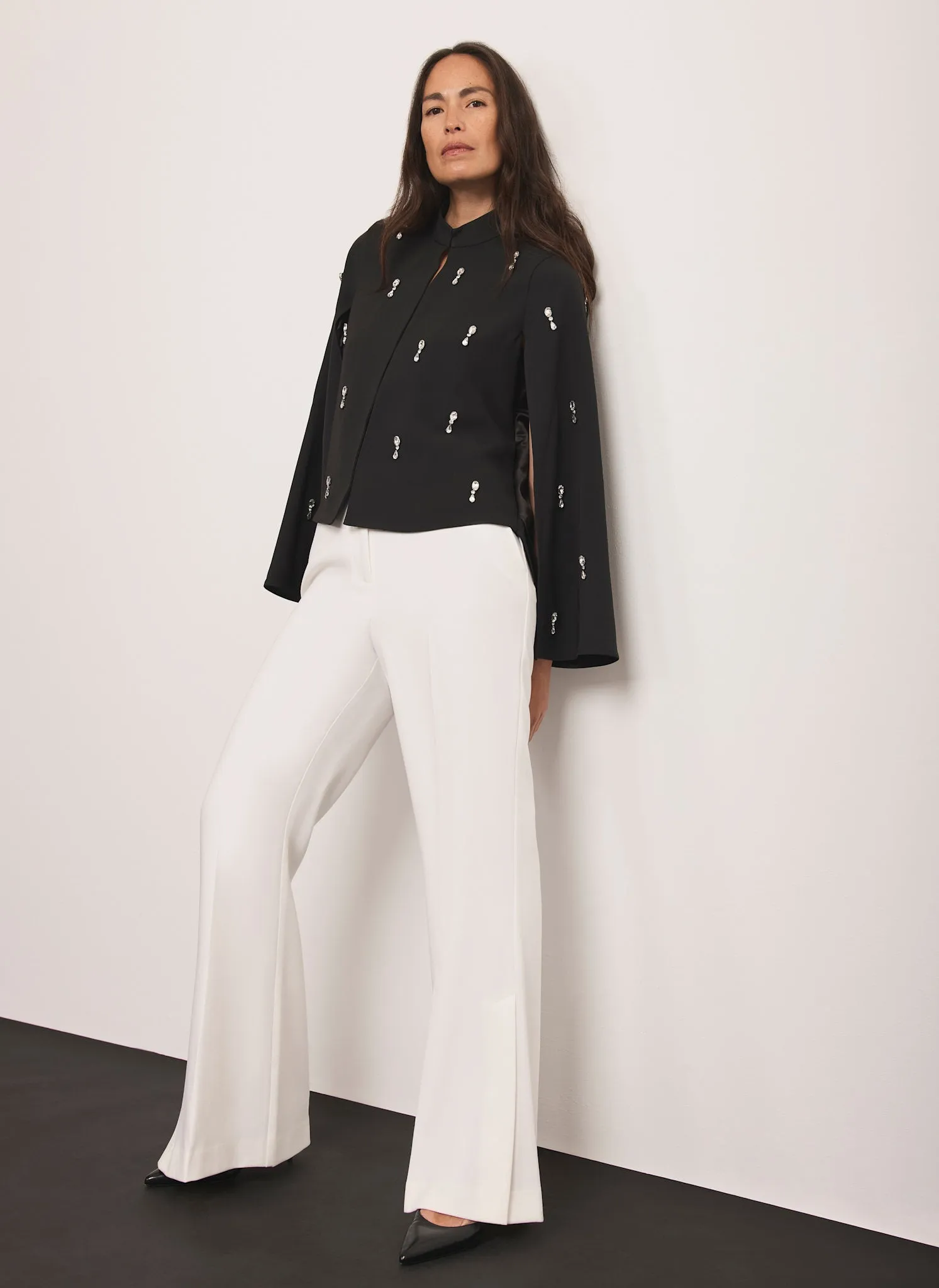 Black Embellished Cape Top sold by Mint Velvet product image thumbnail 4