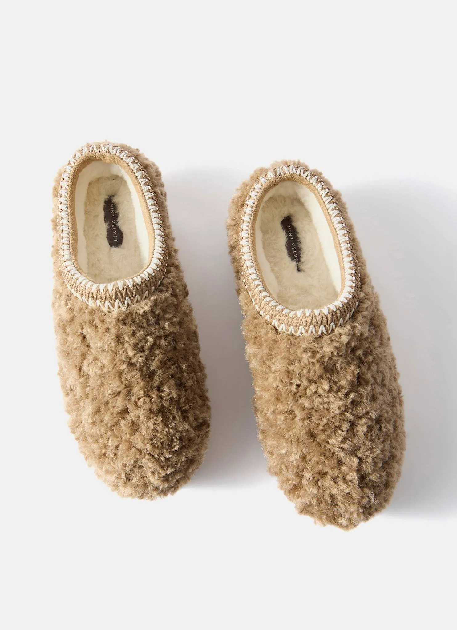 Neutral Borg Slippers sold by Mint Velvet product image thumbnail 4