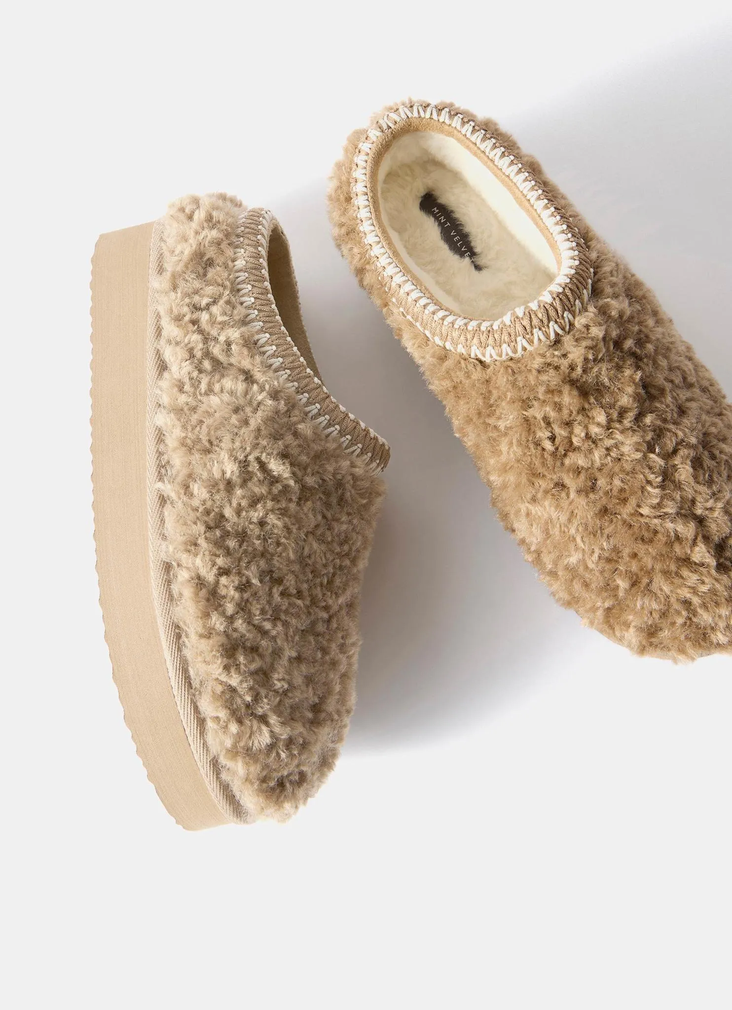 Neutral Borg Slippers sold by Mint Velvet product image thumbnail 5