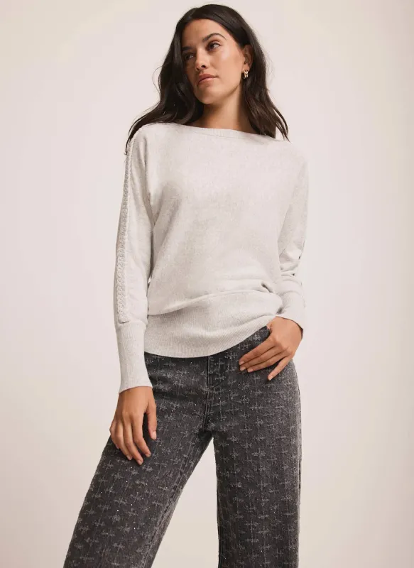 Grey Cotton Blend Batwing Jumper sold by Mint Velvet