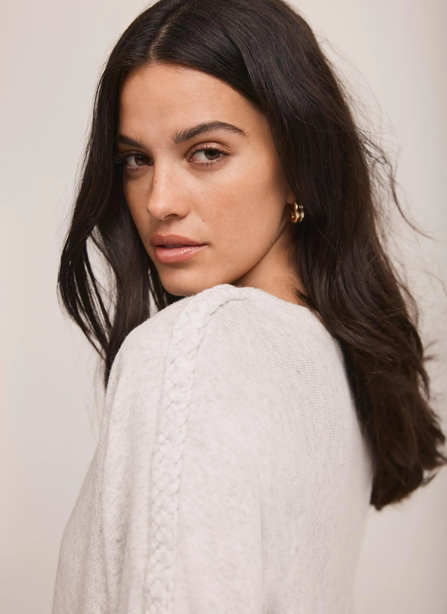 Grey Cotton Blend Batwing Jumper sold by Mint Velvet product image thumbnail 4