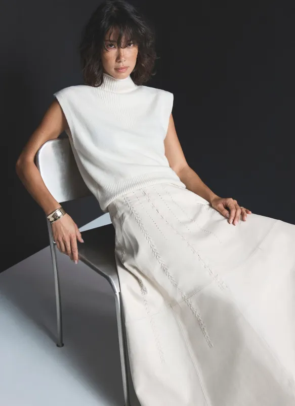 Cream Cashmere Blend Sleeveless Top sold by Mint Velvet