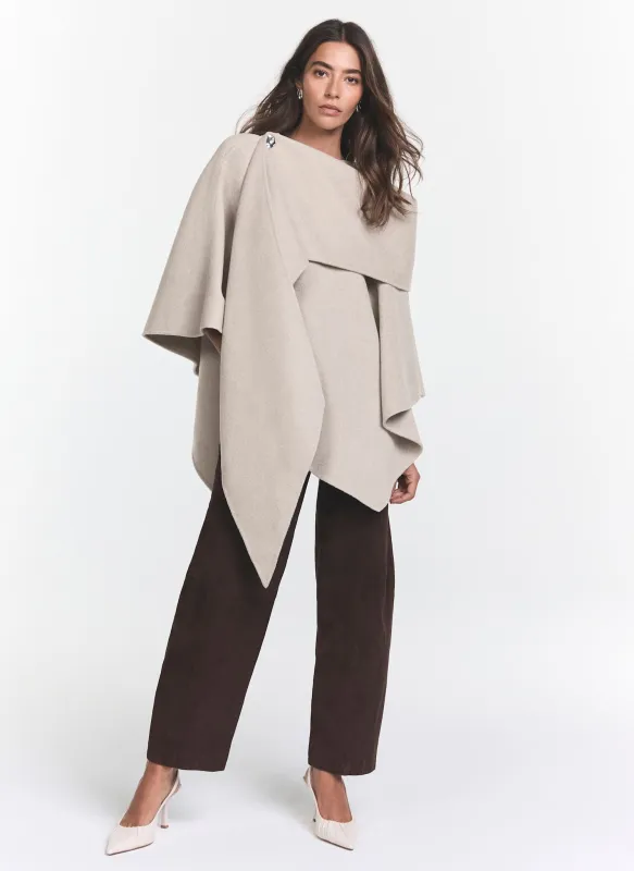 Neutral Hand Finished Knit Cape sold by Mint Velvet