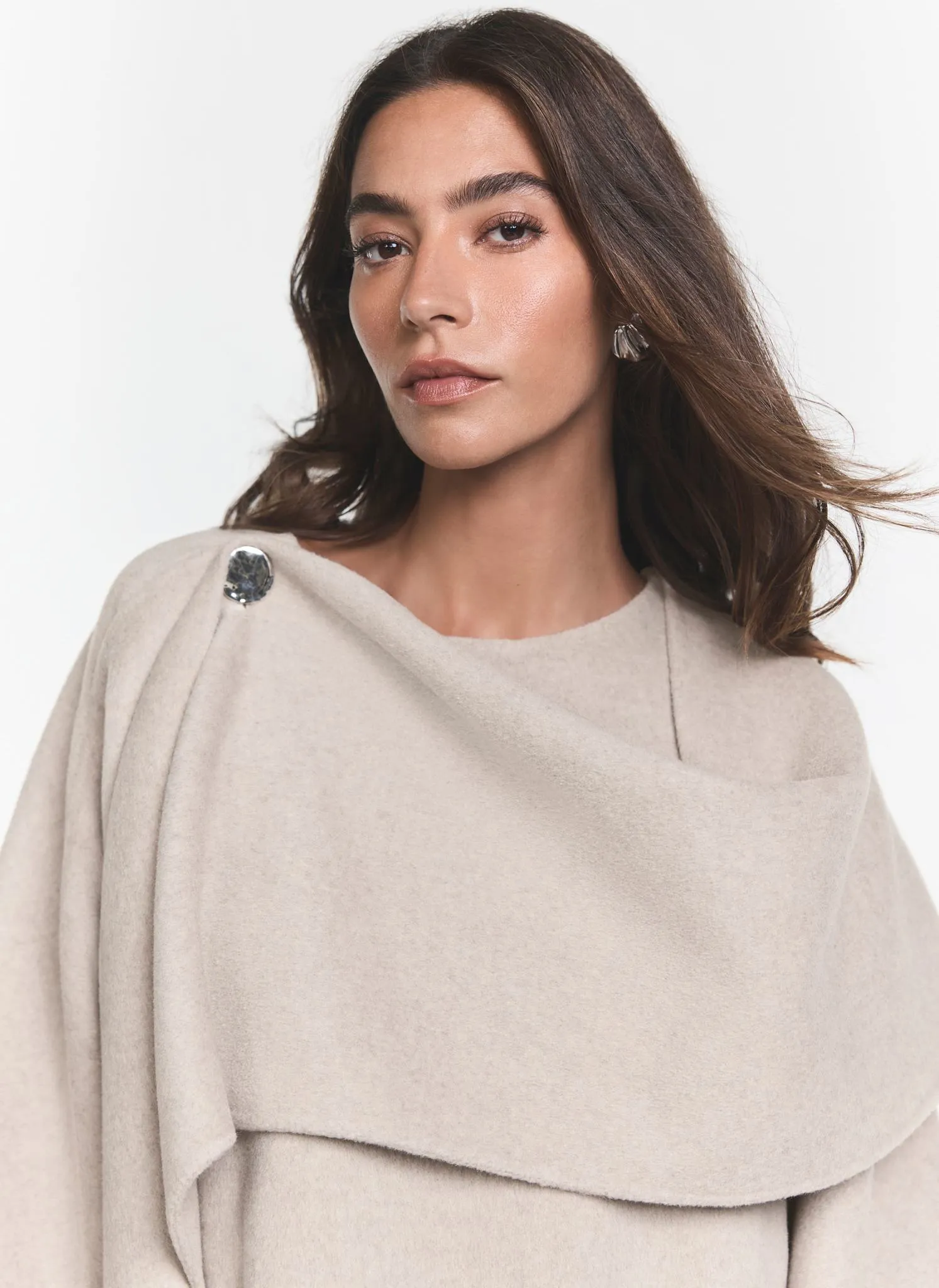 Neutral Hand Finished Knit Cape sold by Mint Velvet product image thumbnail 3