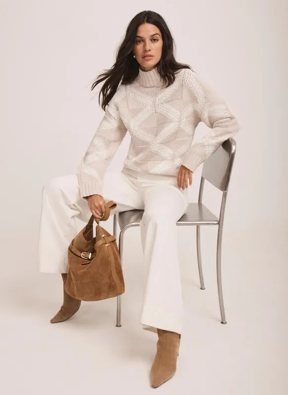 Neutral Sequin Cotton Blend Jumper sold by Mint Velvet