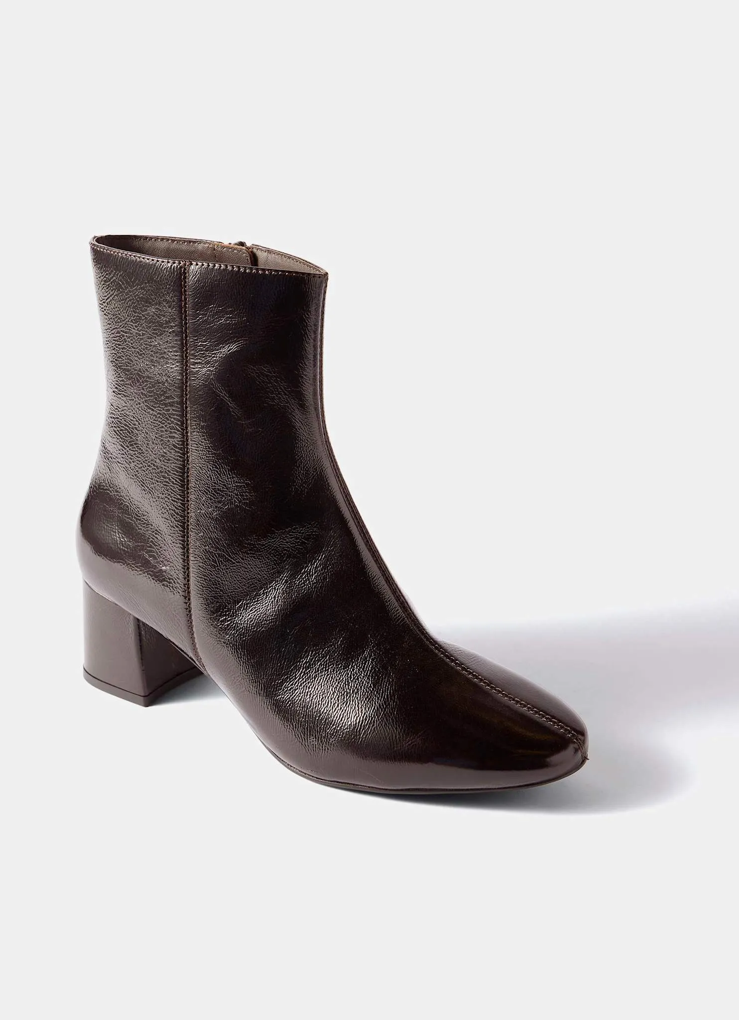 Flo Burgundy Leather Ankle Boots sold by Mint Velvet product image thumbnail 4