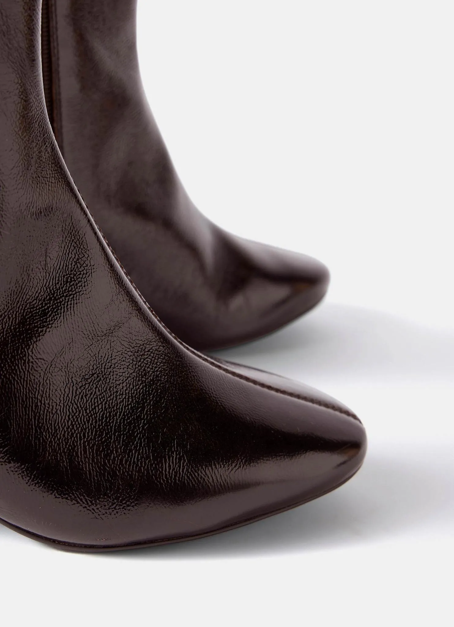 Flo Burgundy Leather Ankle Boots sold by Mint Velvet product image thumbnail 3