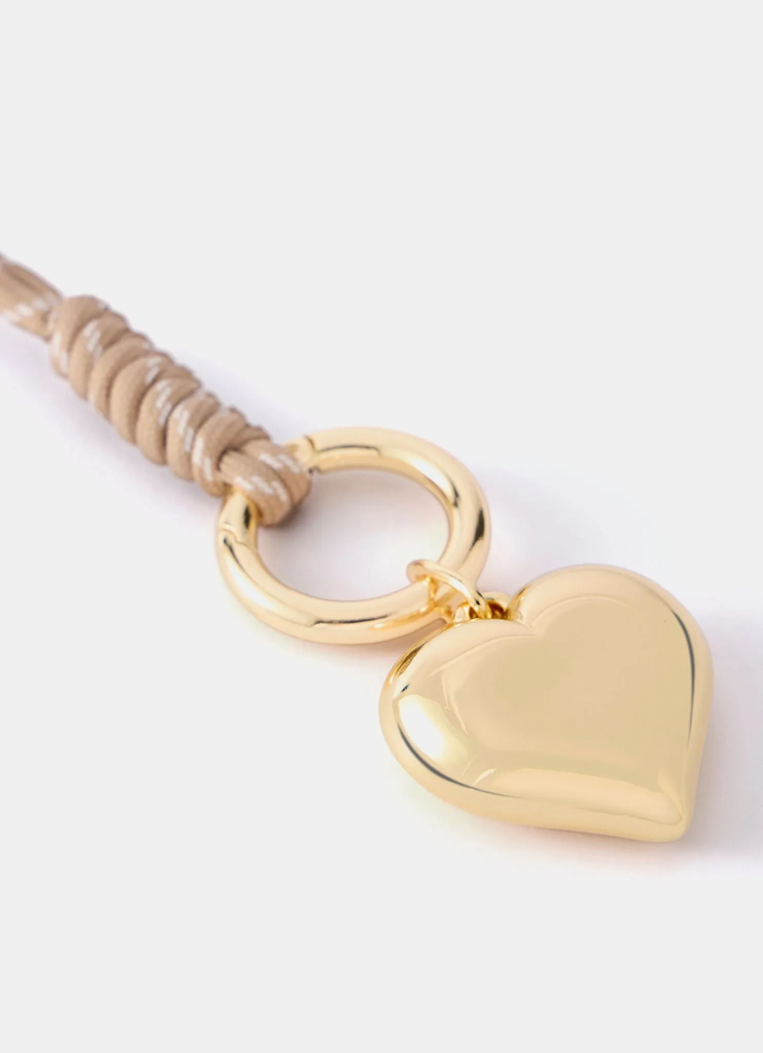 Neutral Cord Heart Bag Charm sold by Mint Velvet product image thumbnail 3