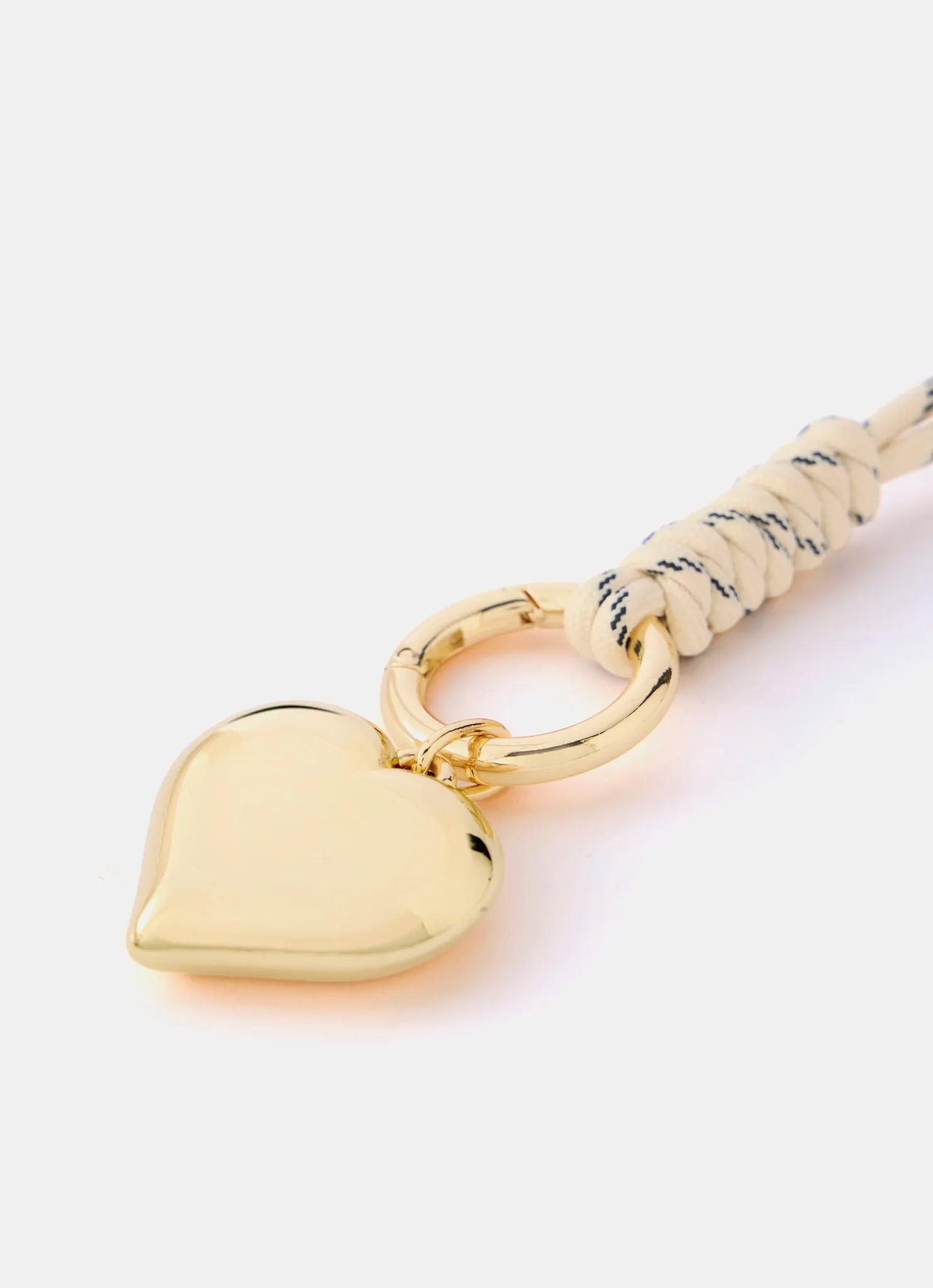 Cream Cord Heart Bag Charm sold by Mint Velvet product image thumbnail 3