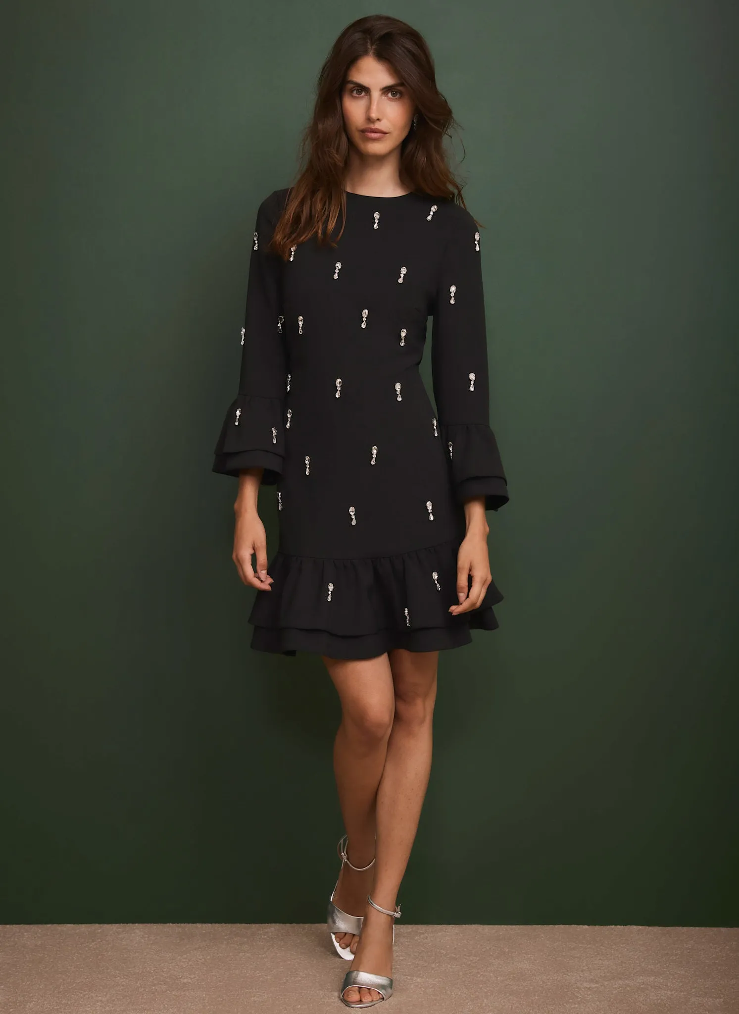 Black Embellished Mini Dress sold by Mint Velvet product image thumbnail 3