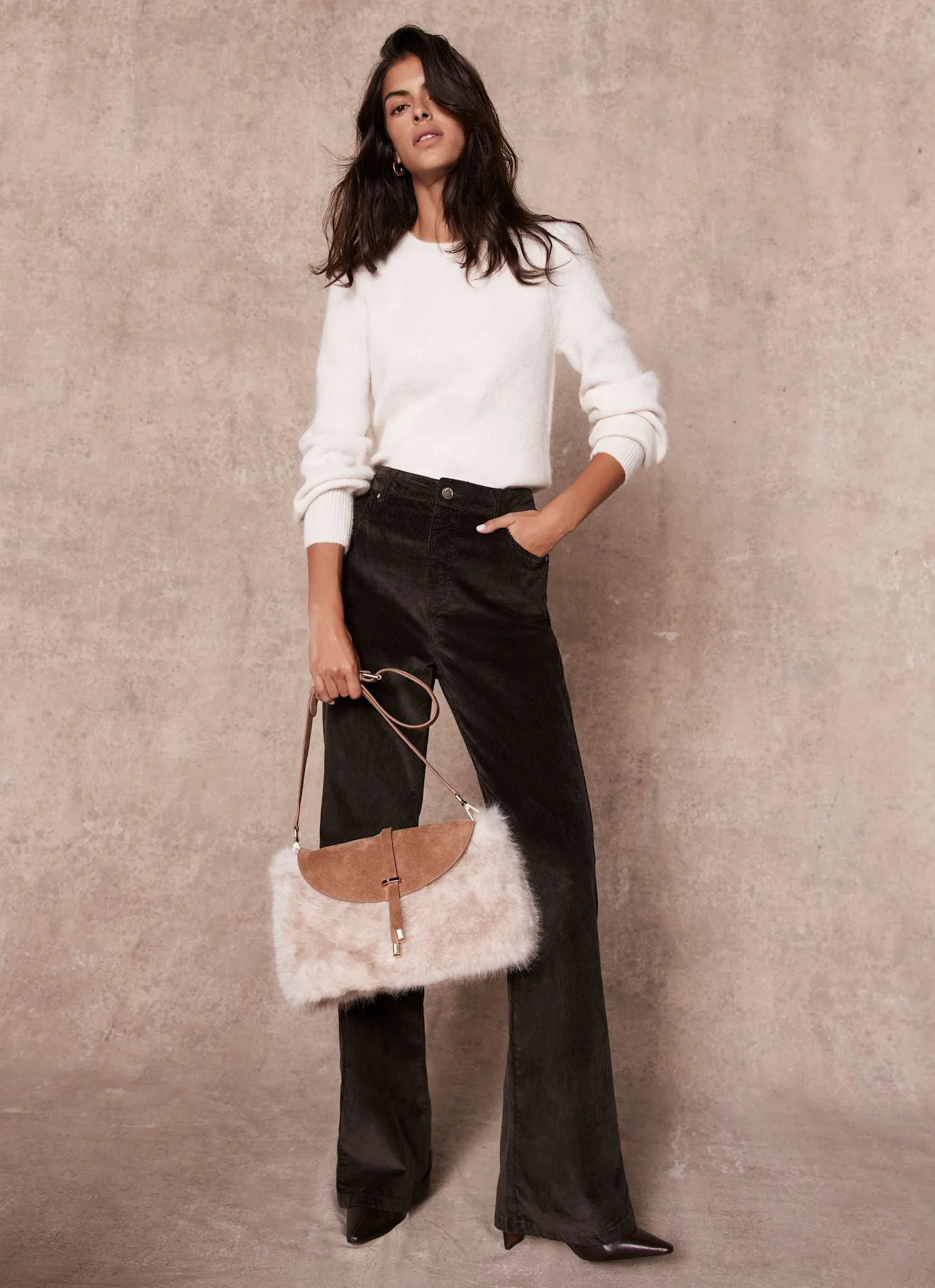 Brown Corduroy Flared Trousers sold by Mint Velvet product image thumbnail 5