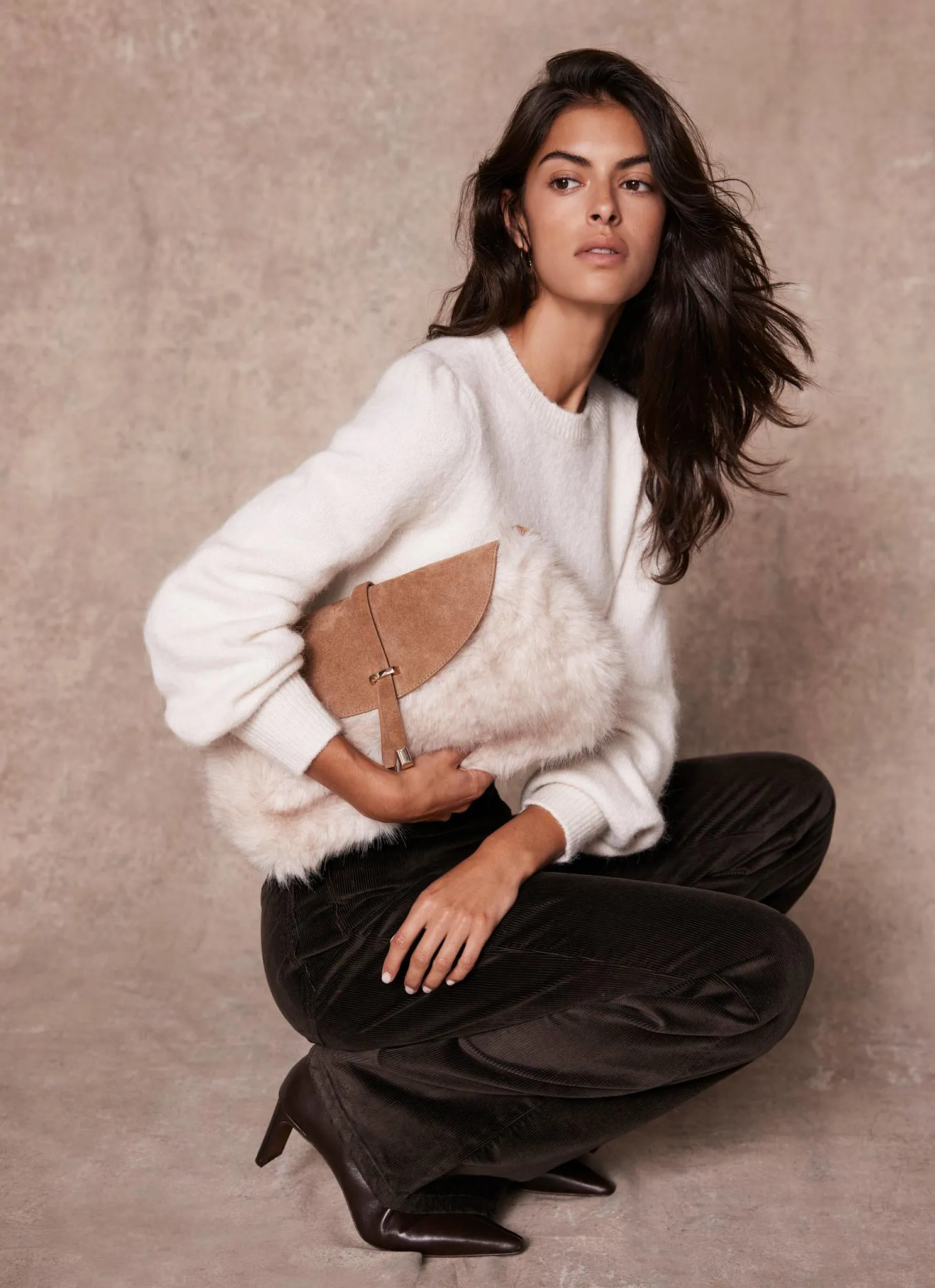 Brown Corduroy Flared Trousers sold by Mint Velvet product image thumbnail 3