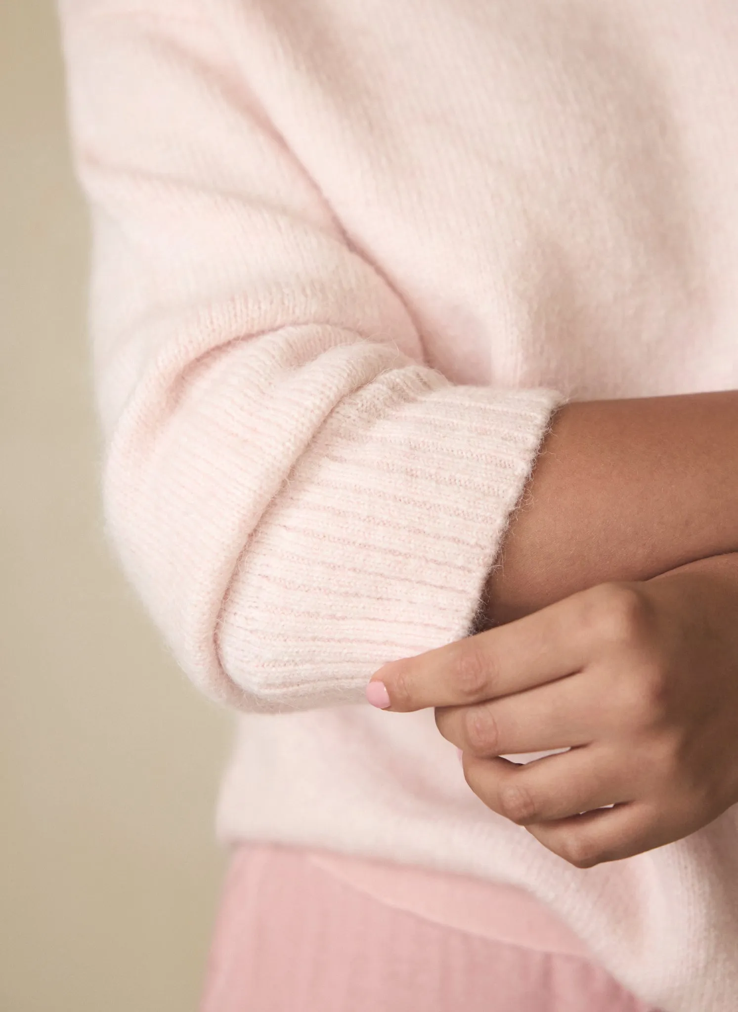 Pink Wool Blend Longline Knit Jumper sold by Mint Velvet product image thumbnail 4