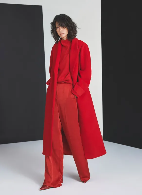 Red Wool Blend Maxi Coat sold by Mint Velvet