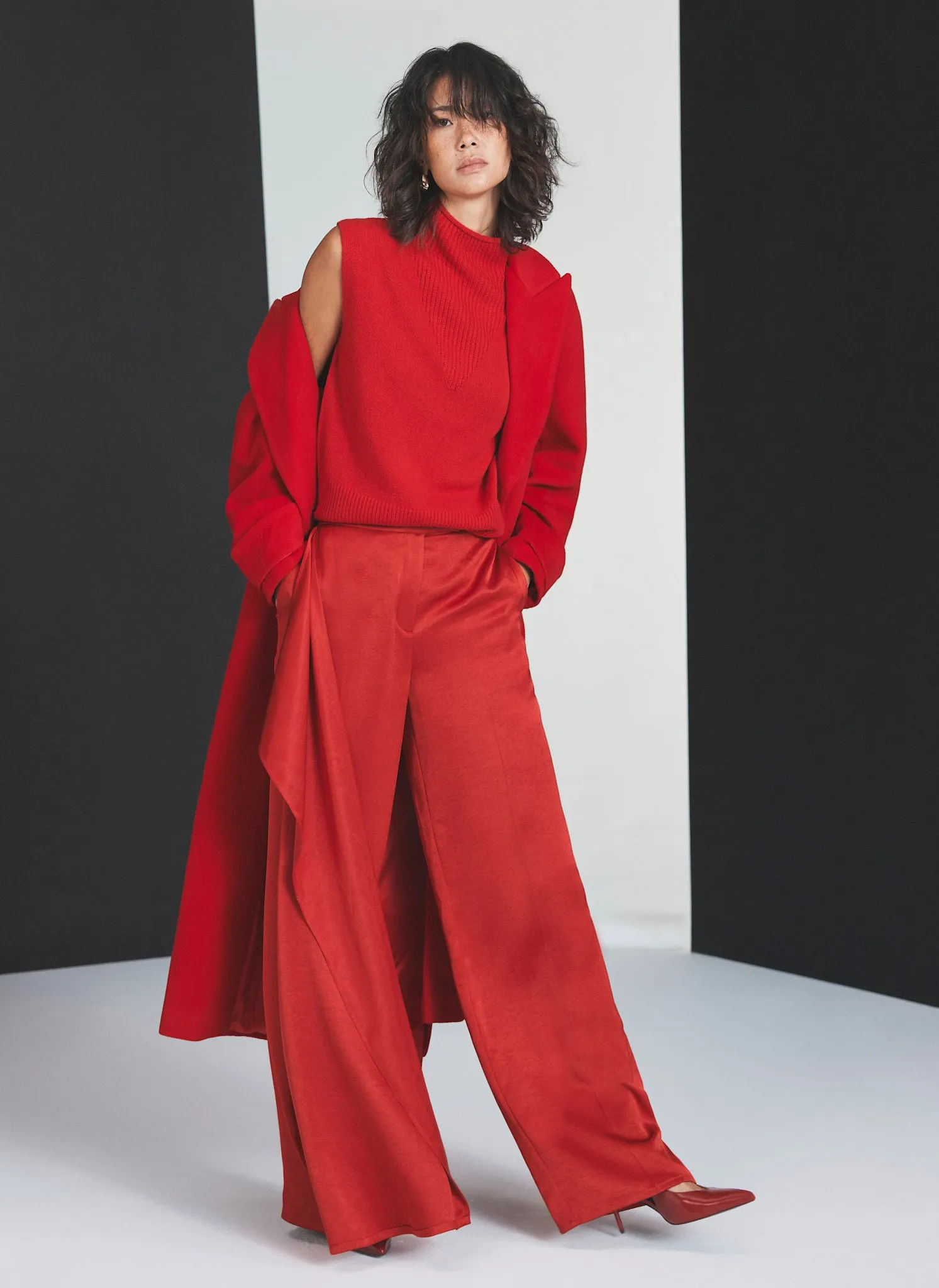 Red Wool Blend Maxi Coat sold by Mint Velvet product image thumbnail 3