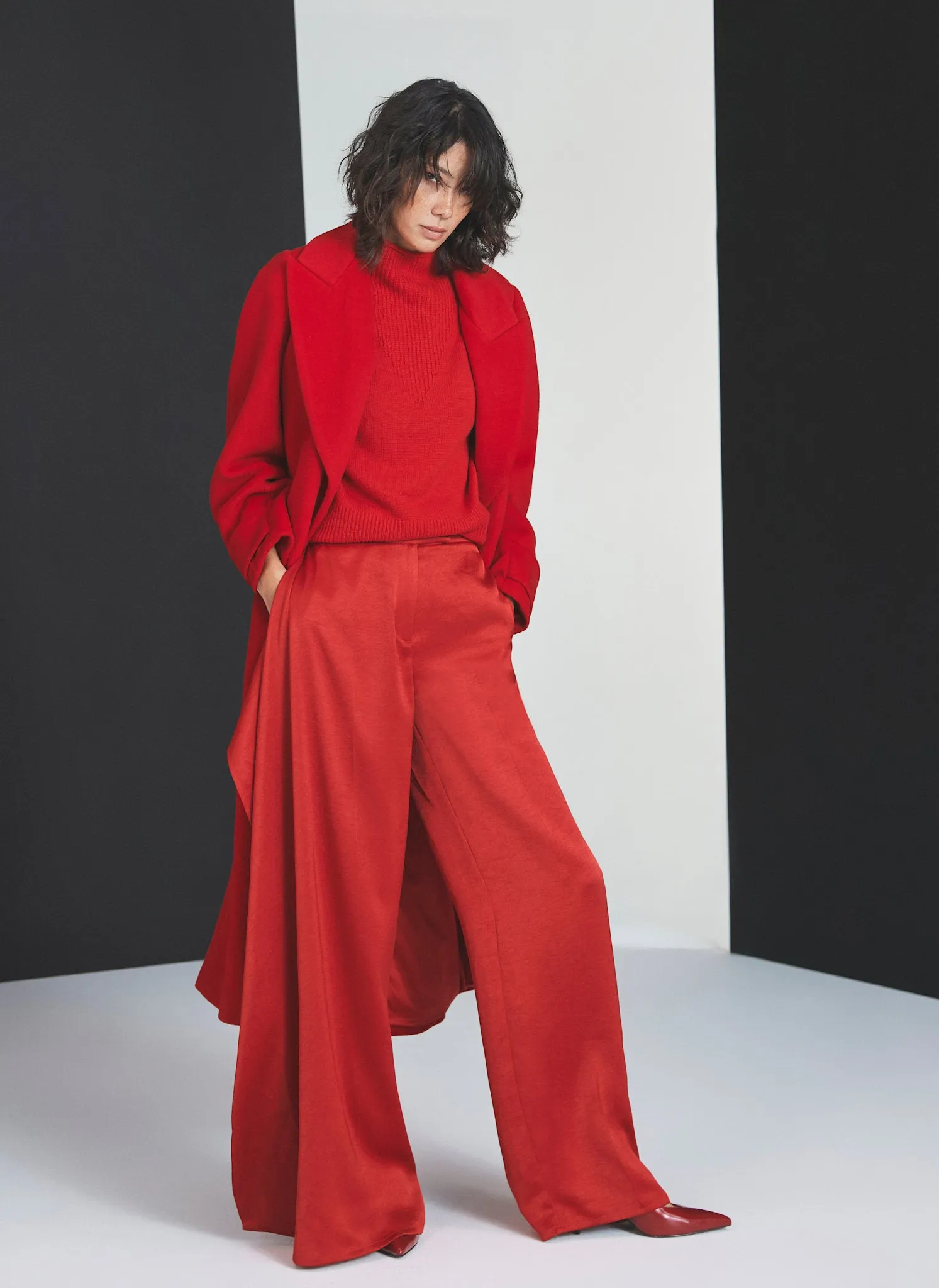Red Wool Blend Maxi Coat sold by Mint Velvet product image thumbnail 5