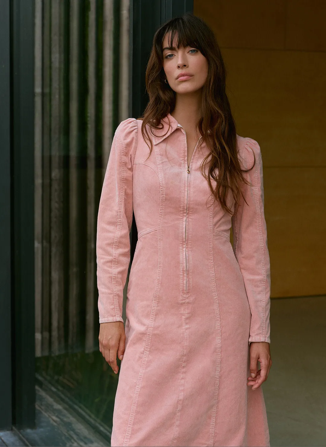 Pink Corduroy Midi Dress sold by Mint Velvet product image thumbnail 3