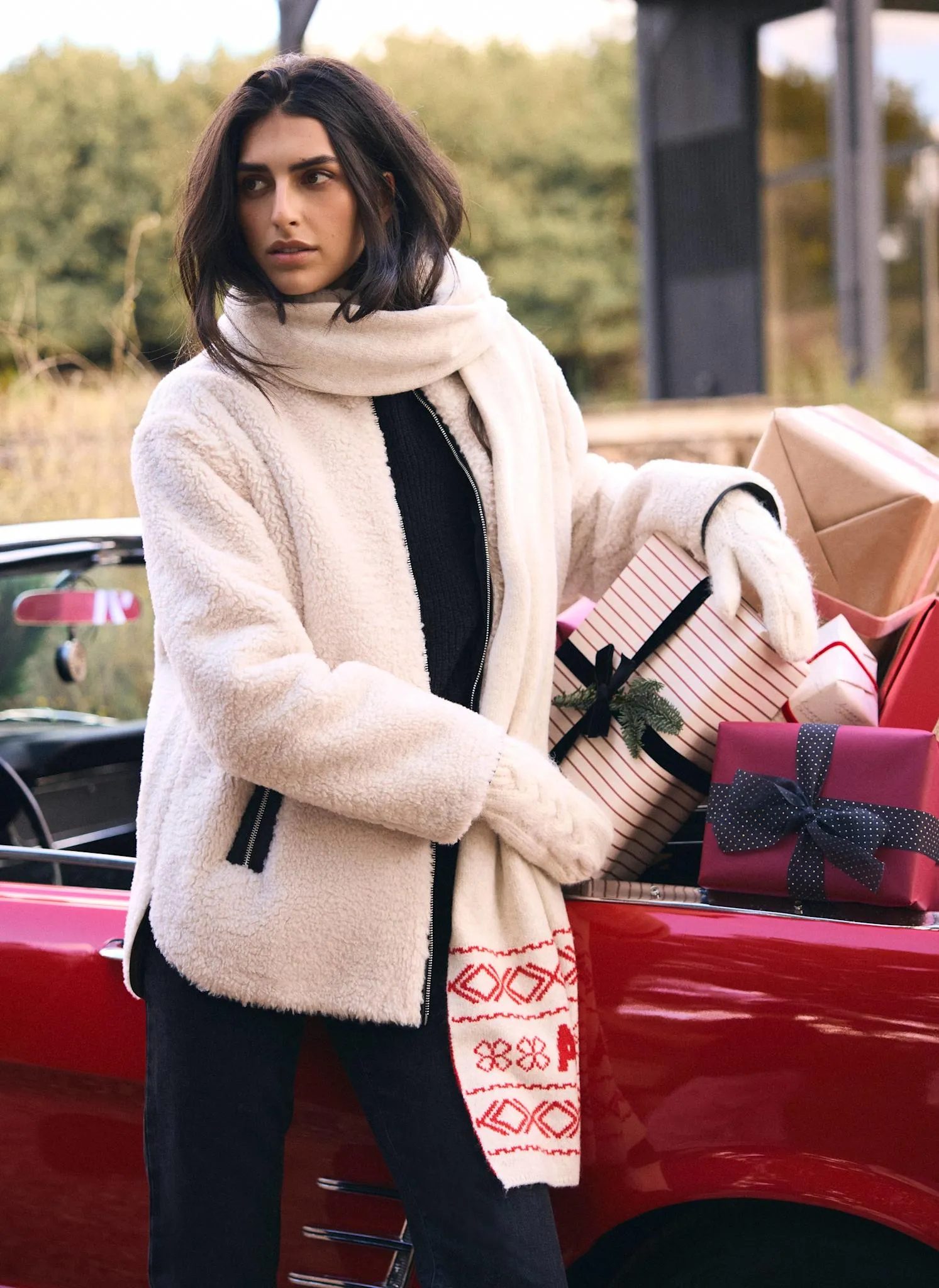 Neutral Borg Zip Jacket sold by Mint Velvet product image thumbnail 2