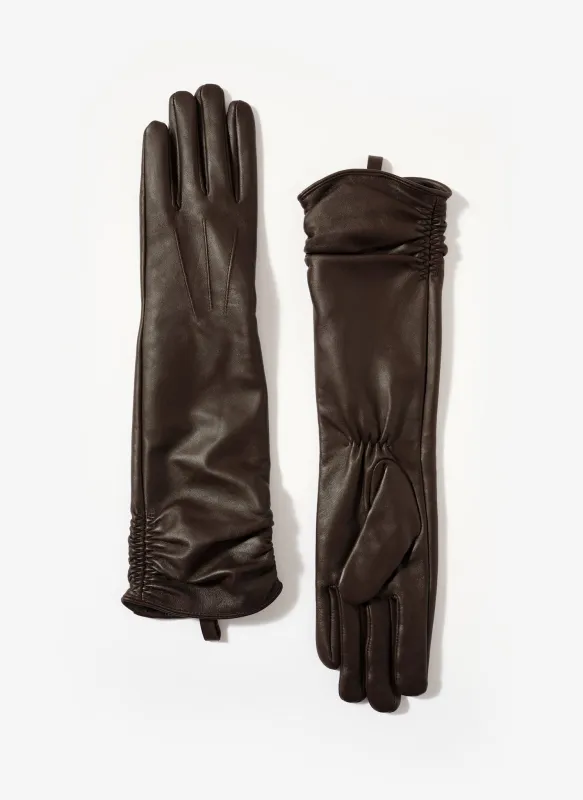 Brown Leather Long Gloves sold by Mint Velvet