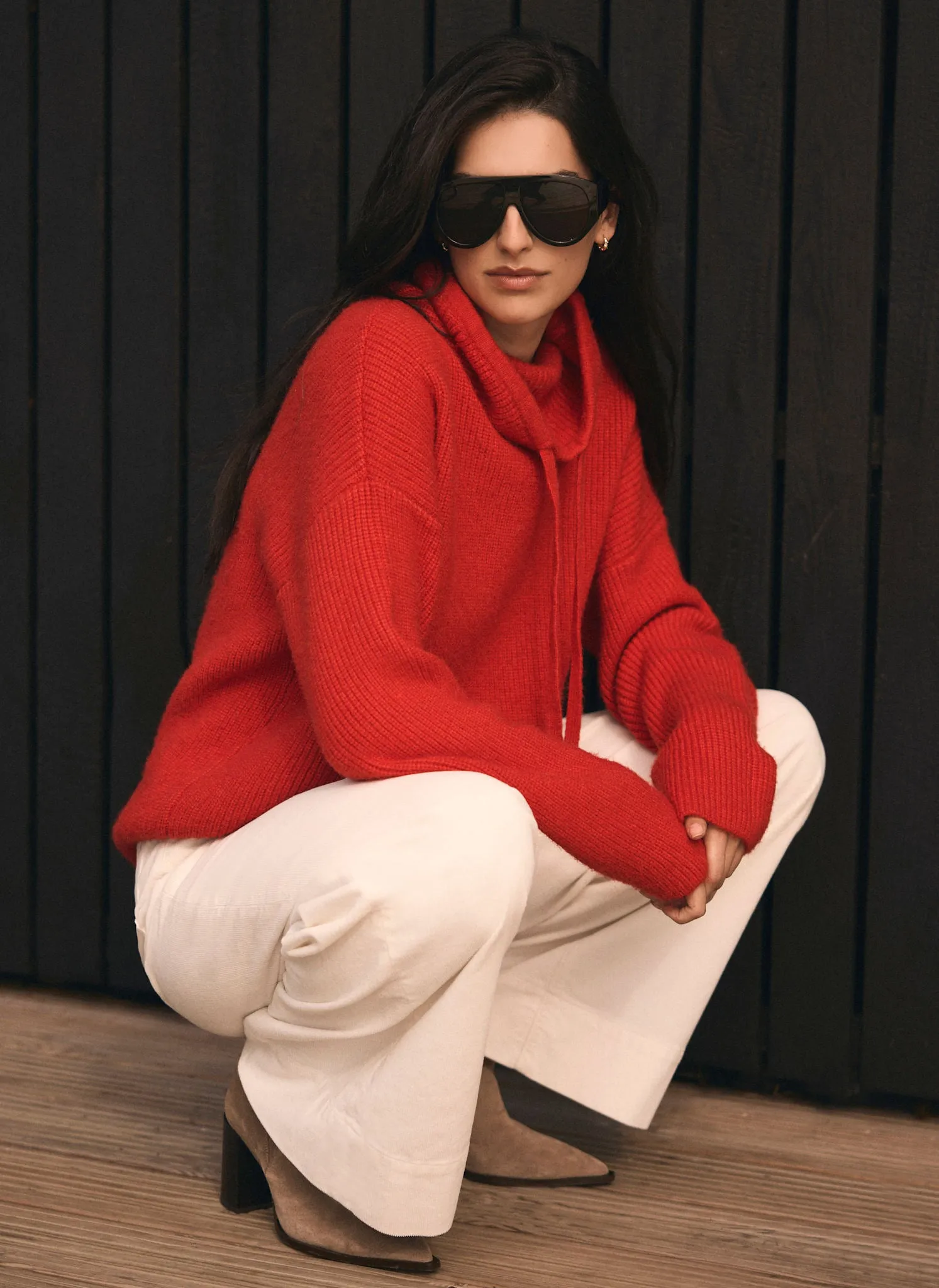 Red Hood Knit Jumper sold by Mint Velvet product image thumbnail 2
