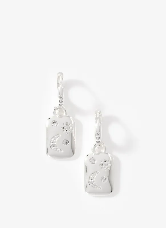 Silver Plated Star Hoop Earrings sold by Mint Velvet