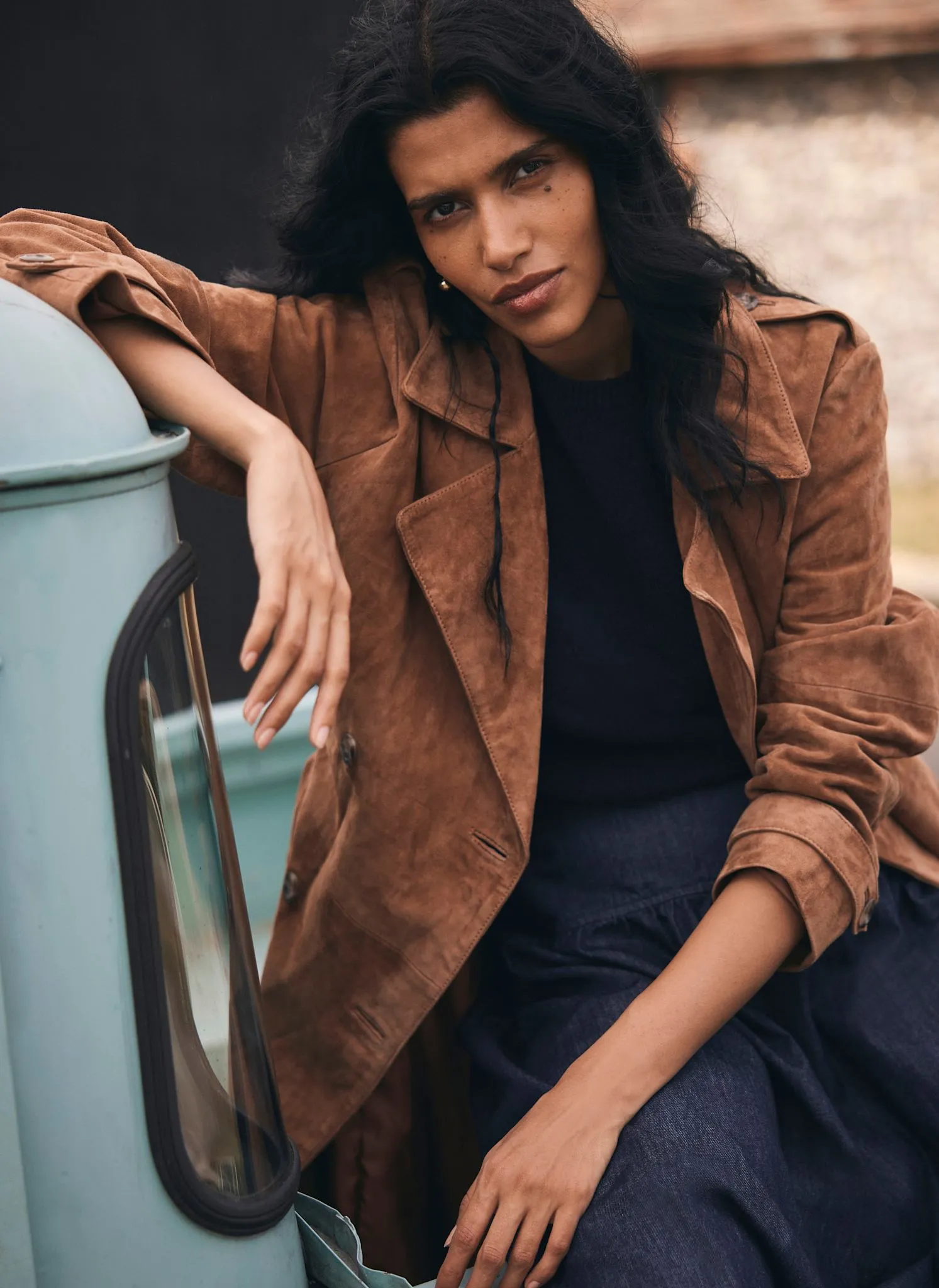 Tan Suede Trench Coat sold by Mint Velvet product image thumbnail 3