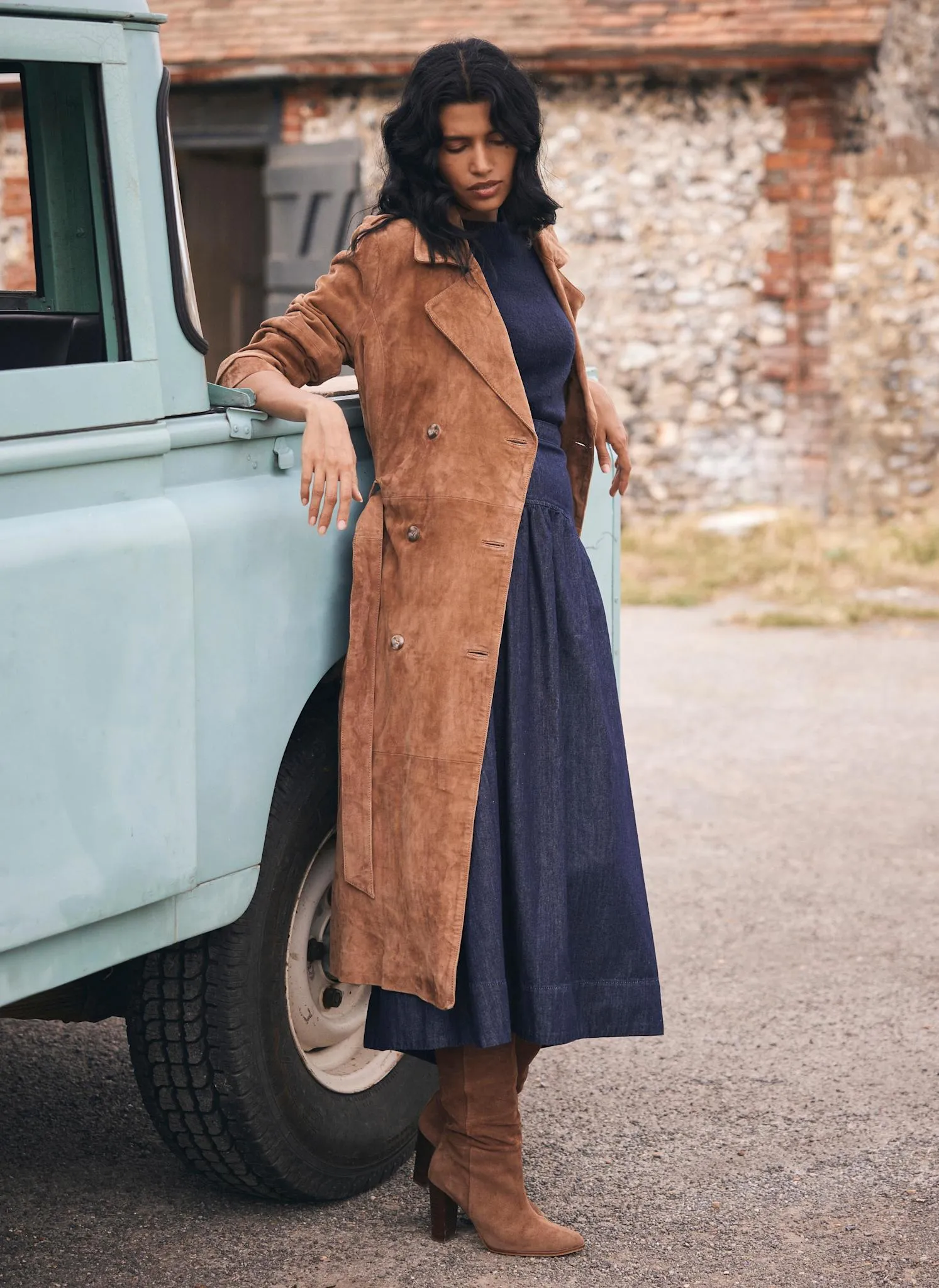 Tan Suede Trench Coat sold by Mint Velvet product image thumbnail 2