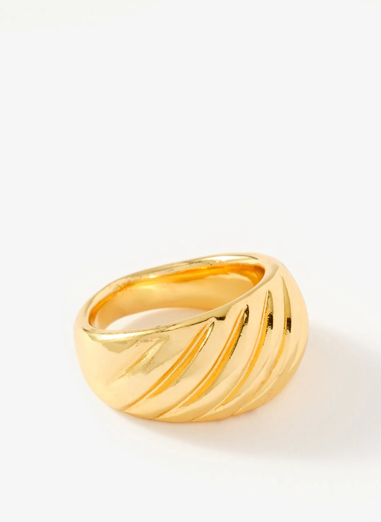 Gold Plated Ribbed Ring sold by Mint Velvet product image thumbnail 2