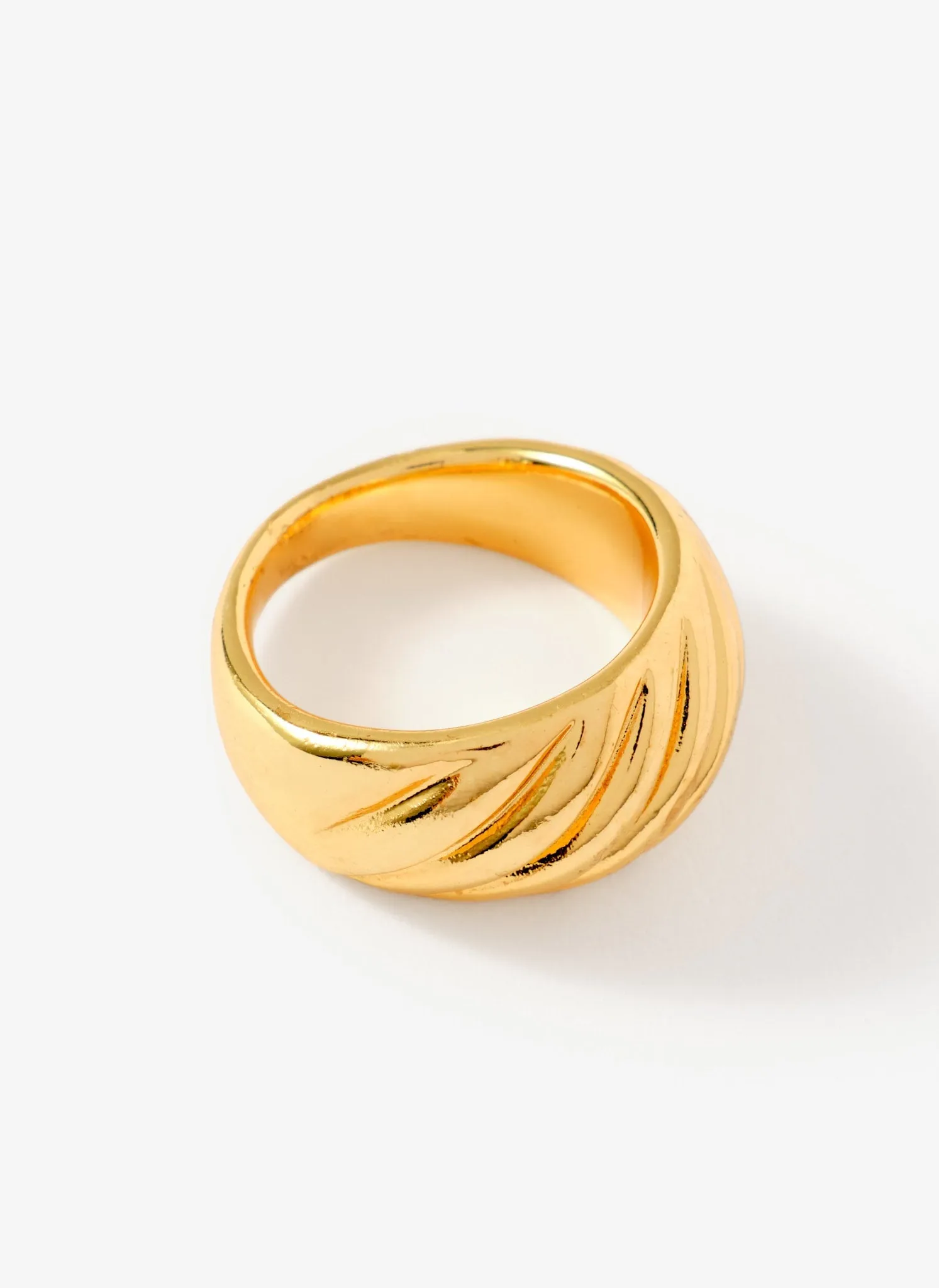 Gold Plated Ribbed Ring sold by Mint Velvet product image thumbnail 3