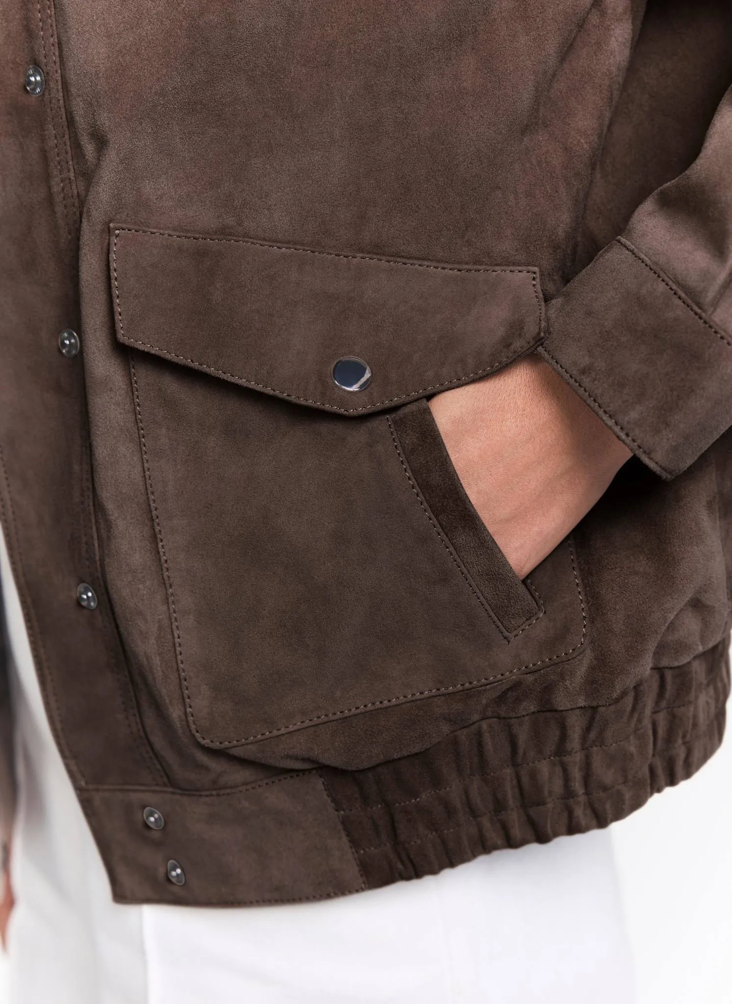 Brown Suede Bomber Jacket sold by Mint Velvet product image thumbnail 4