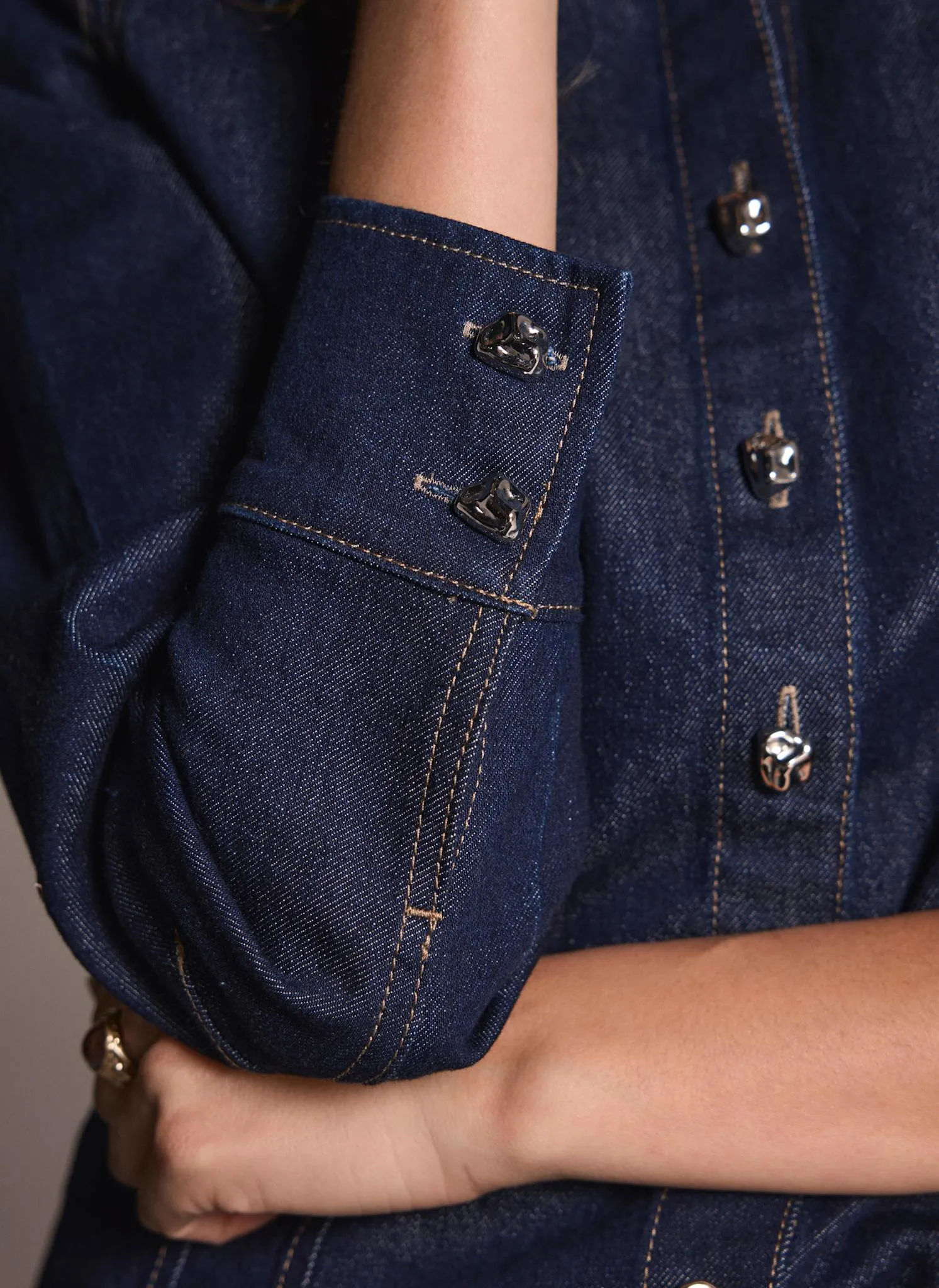 Dark Indigo Denim Shirt sold by Mint Velvet product image thumbnail 3