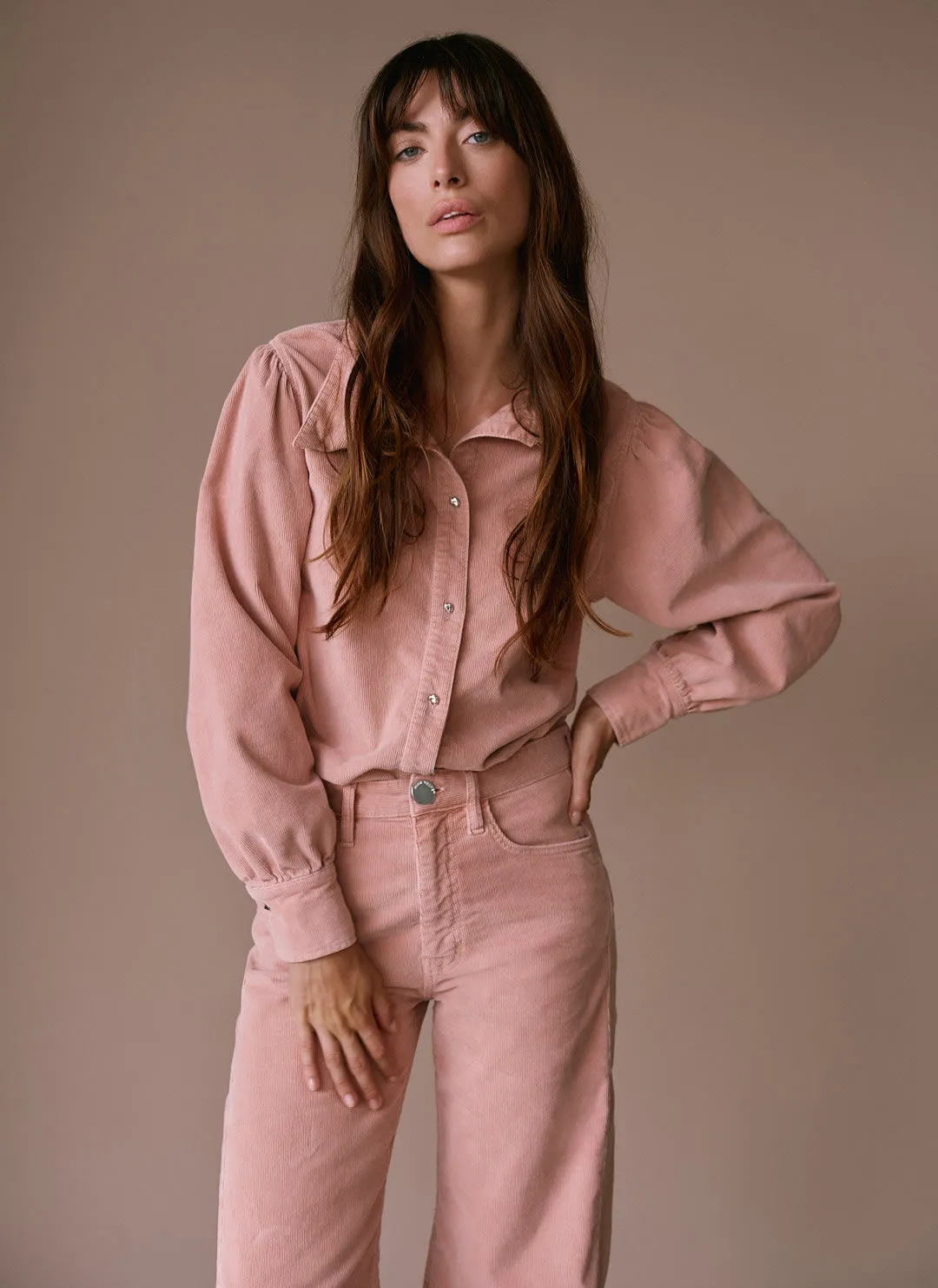 Pink Corduroy Long Sleeve Shirt sold by Mint Velvet product image thumbnail 3