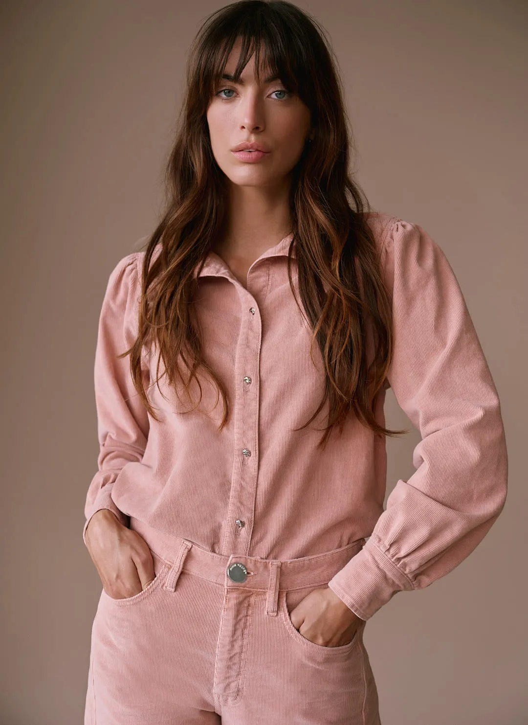 Pink Corduroy Long Sleeve Shirt sold by Mint Velvet