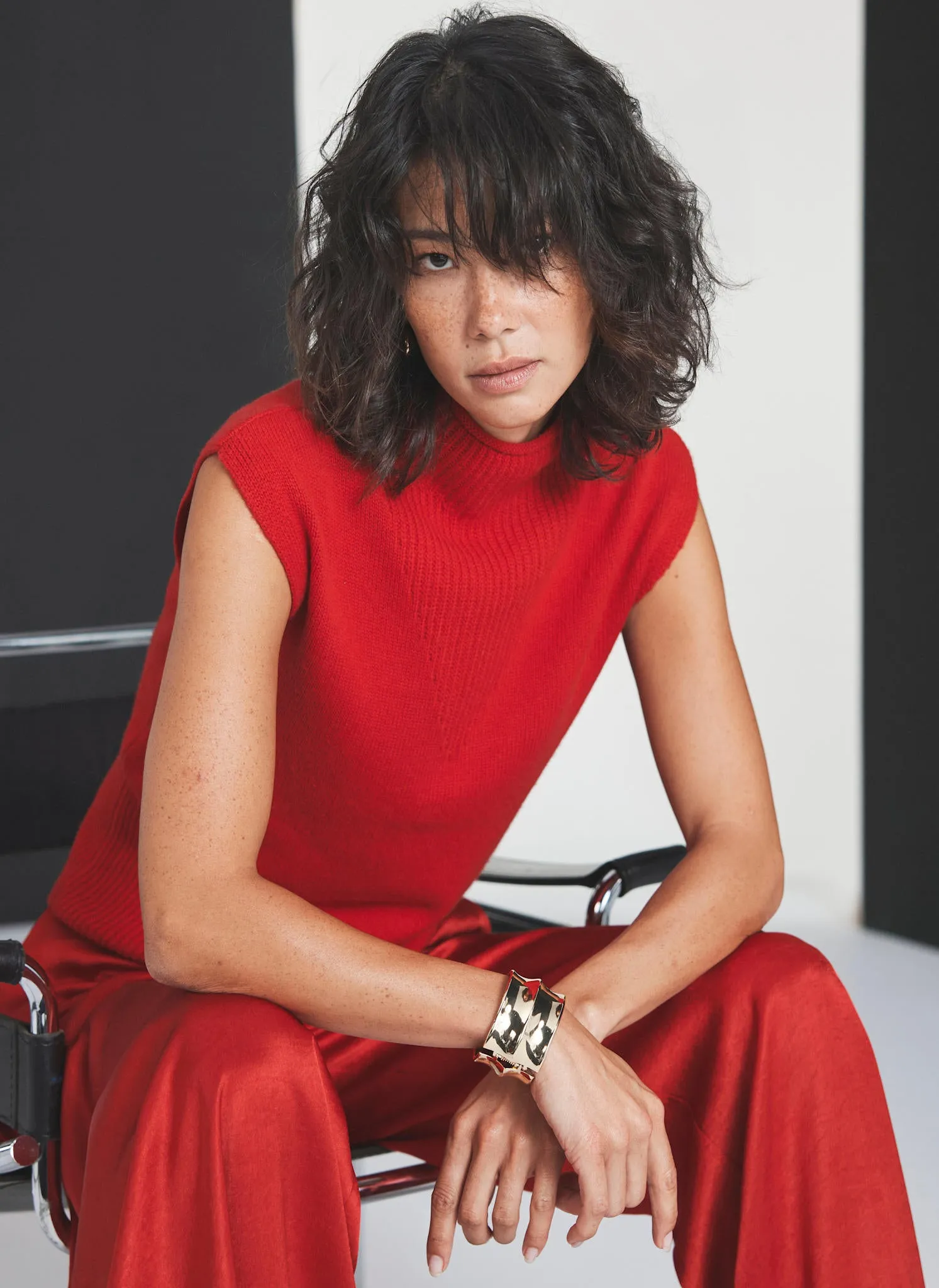 Red Cashmere Blend Sleeveless Top sold by Mint Velvet product image thumbnail 2