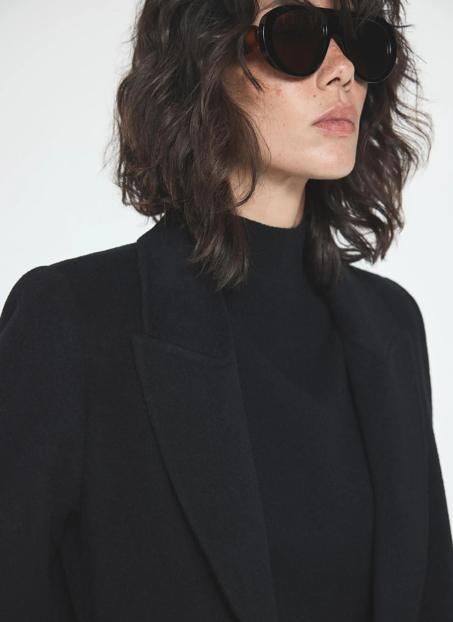 Black Wool Blend Fringed Maxi Coat sold by Mint Velvet product image thumbnail 5