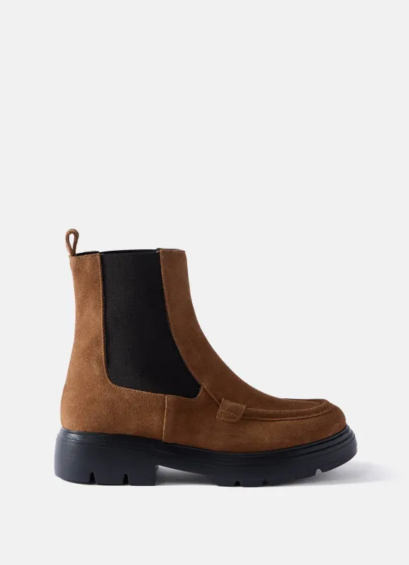 Reece Tan Suede Chelsea Boots sold by Mint Velvet
