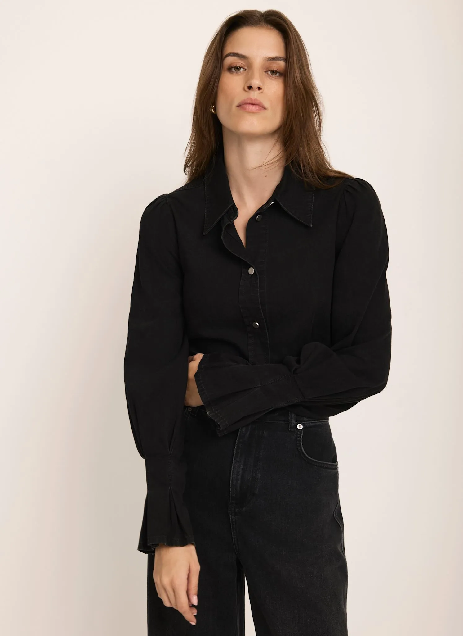 Washed Black Denim Shirt sold by Mint Velvet product image thumbnail 2